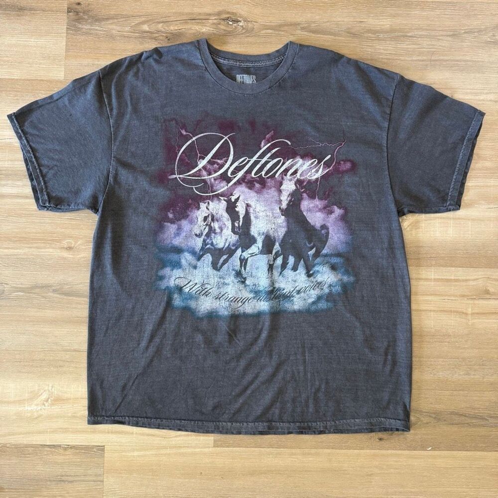 Deftones Swerve City Horses Gray Shirt Size XL Metal Alt Numetal Rock Oversized